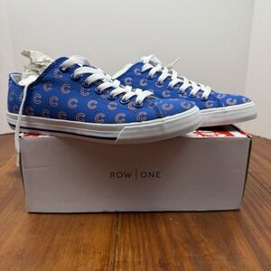 Row One Chicago Cubs MLB Canvas Sneakers Low Top Shoes Unisex New In Box